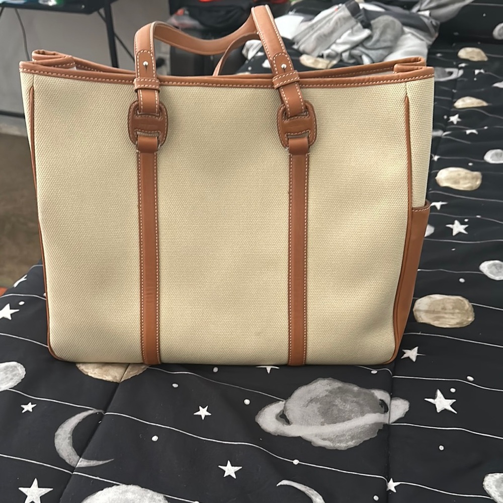 Salvatore Ferragamo Cream and Tan Women's Tote Bag
